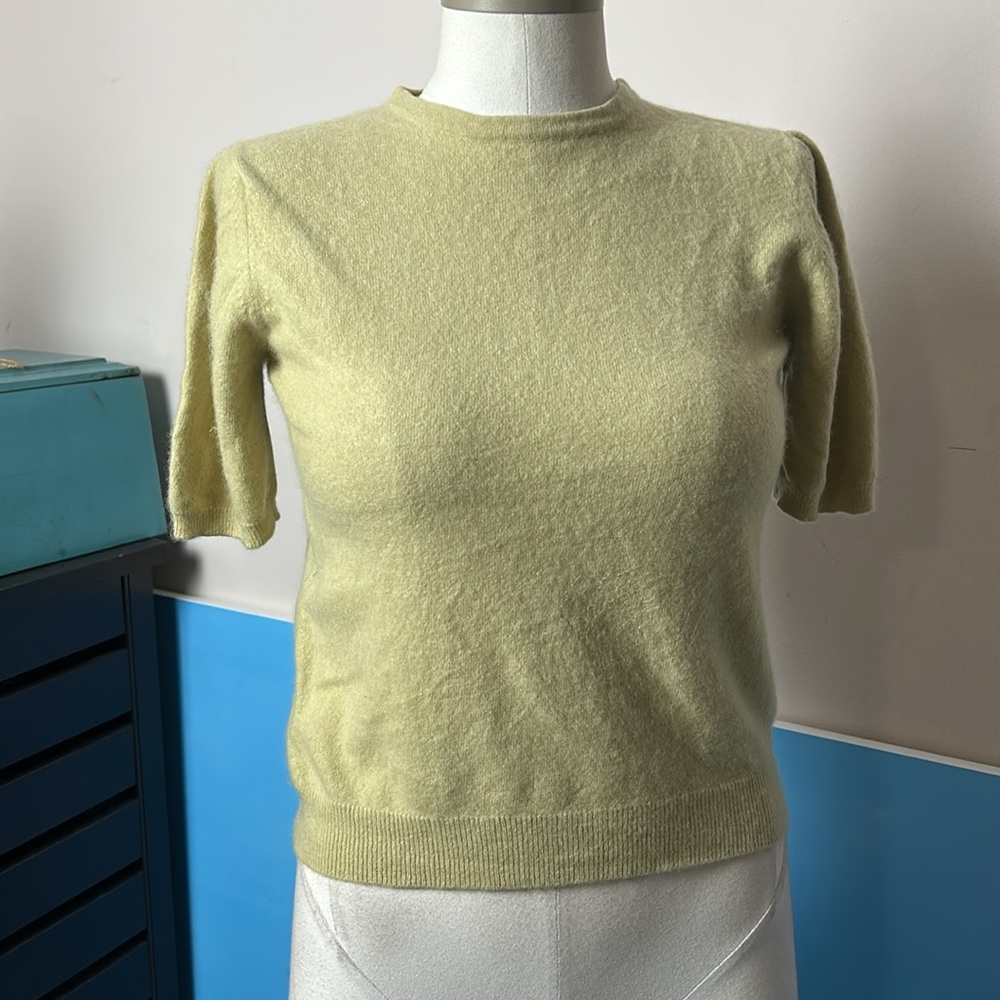 Sutton Studio Light Green Cashmere Twinset - Picture 11 of 15